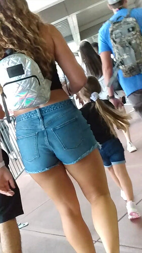Tight Ass in Jean Shorts 2 d