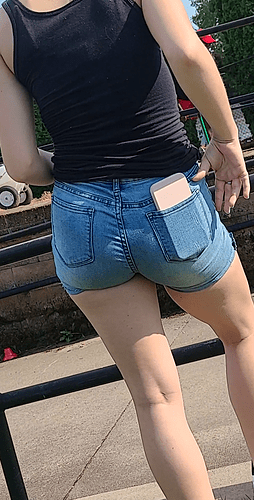 bubble butt teen in tighest jean shorts (44)