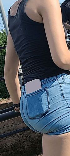 bubble butt teen in tighest jean shorts (37)