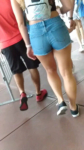Tight Ass in Jean Shorts 2 b