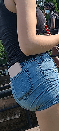 bubble butt teen in tighest jean shorts (36)