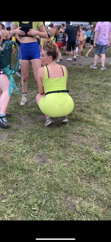 Gorgeous Pawg In See Though Green Rave Dress Caught By Friends Spandex Leggings And Yoga Pants