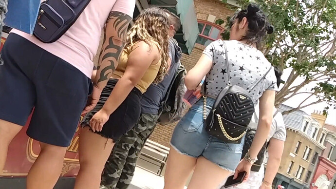 Tight Ass in Jean Shorts Close Up d