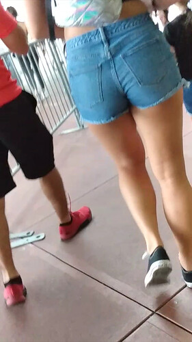 Tight Ass in Jean Shorts 2 e