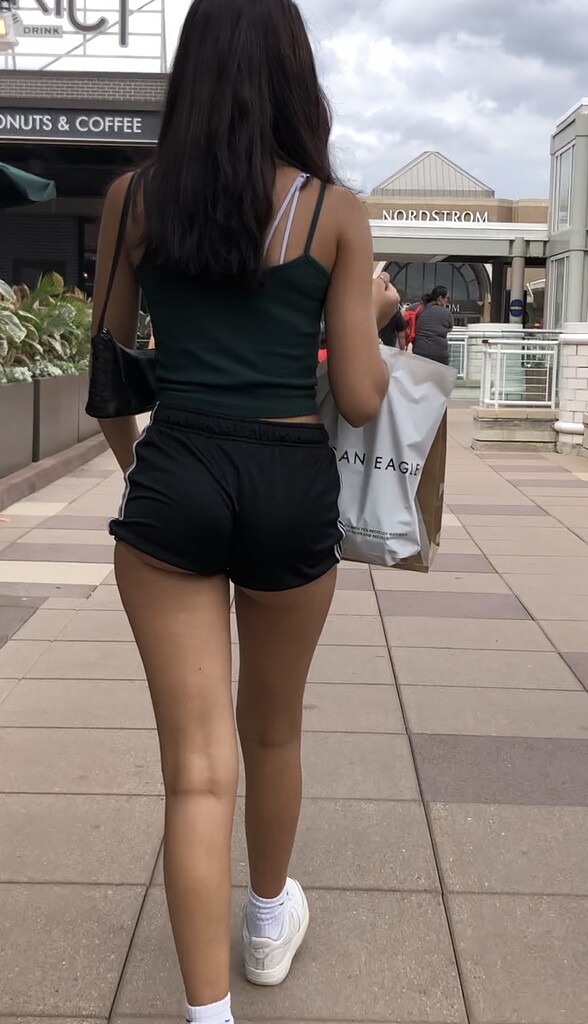 First post! One of my favorites. Sexy College girl out shopping in