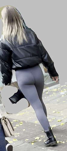 Perfect PAWG in tight grey leggings (2)