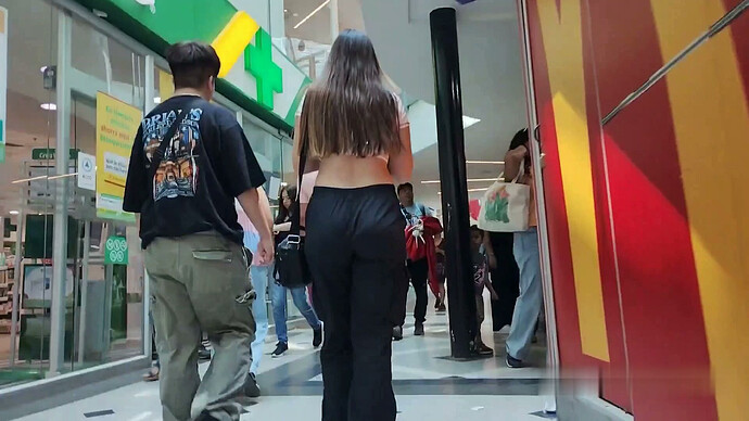 Sexy girl with a bubble butt, in the mall (OC)2
