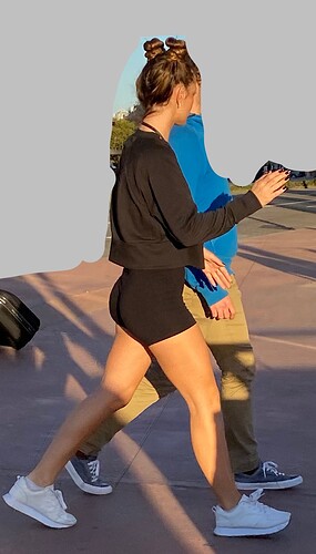 tanned legs in tight gym shorts