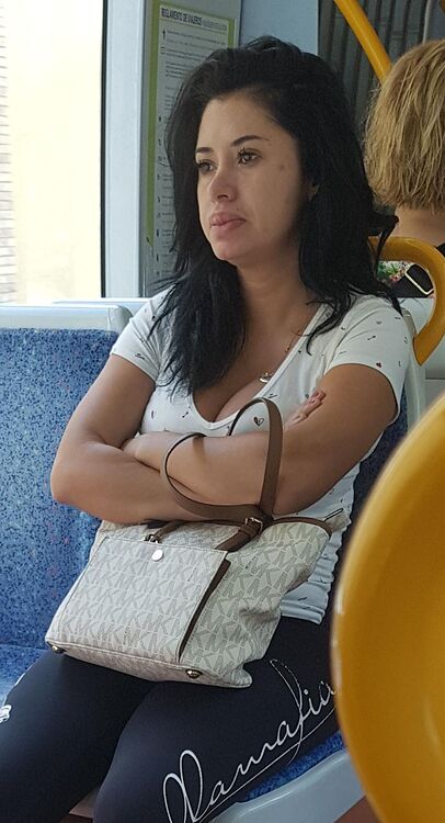 Big boobs Latina at Transport - boobs - Forum