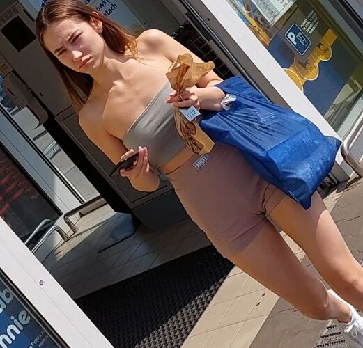 HOT INSANE tight teen shopping in ass-eating shorts (7)