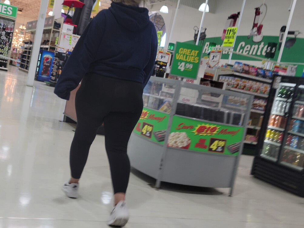 Shy and Thick Hottie in Leggings at Menards Spandex, Leggings & Yoga