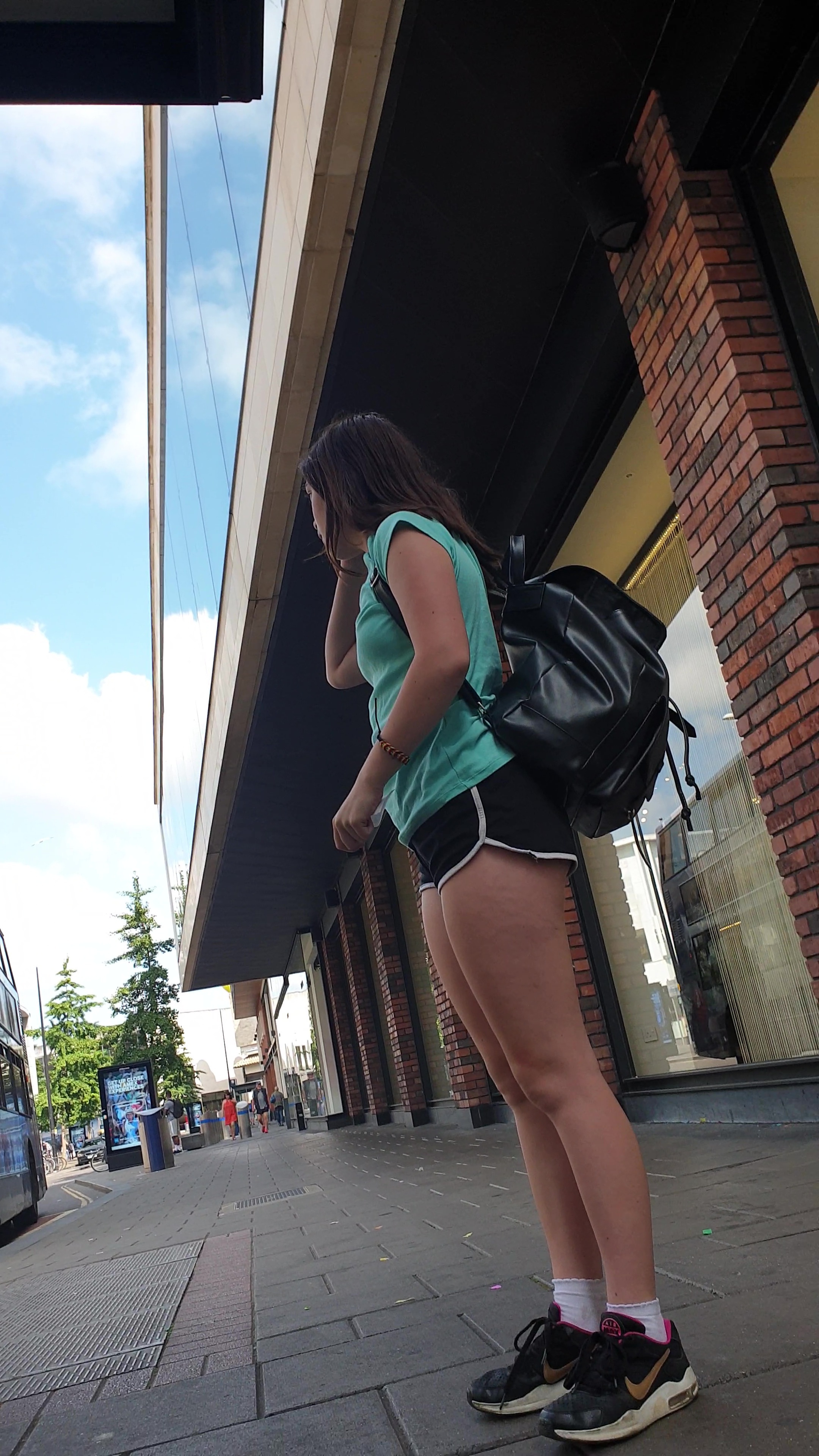 PAWG teen trying to escape me on the bus Short Shorts