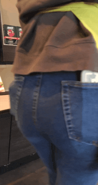 Candid ass, tight jeans 2.