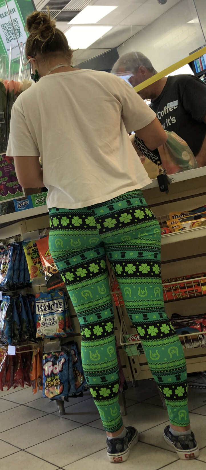 Soft Pillowy Ass Saint Pattys Day Green Leggings At The Gas Station Spandex Leggings And Yoga 4223