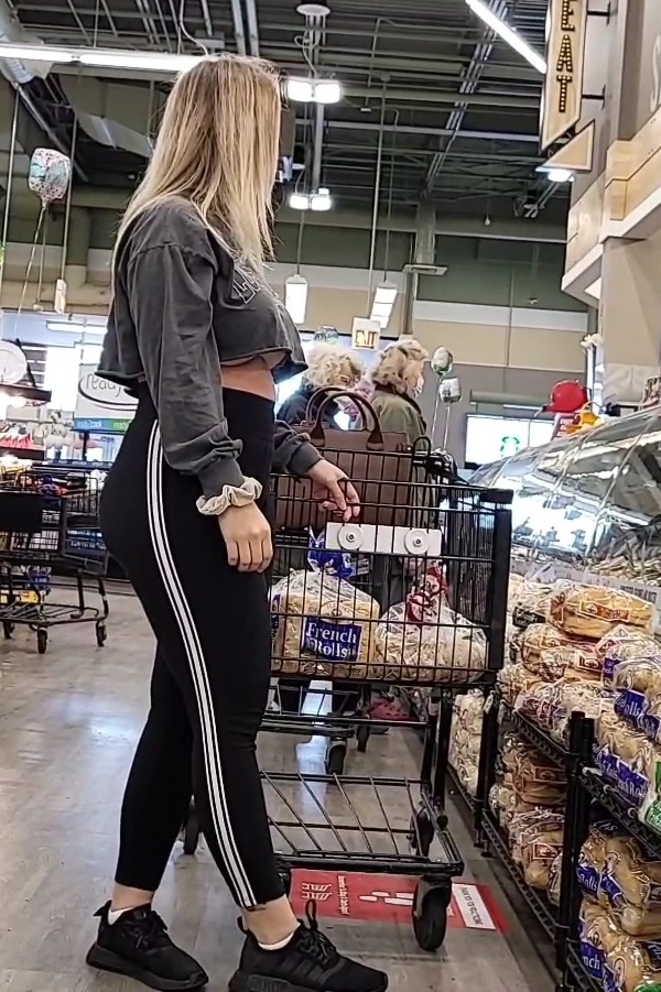 Blonde pawgs out for walkies in black see-thru leggings - Spandex, Leggings  & Yoga Pants - Forum