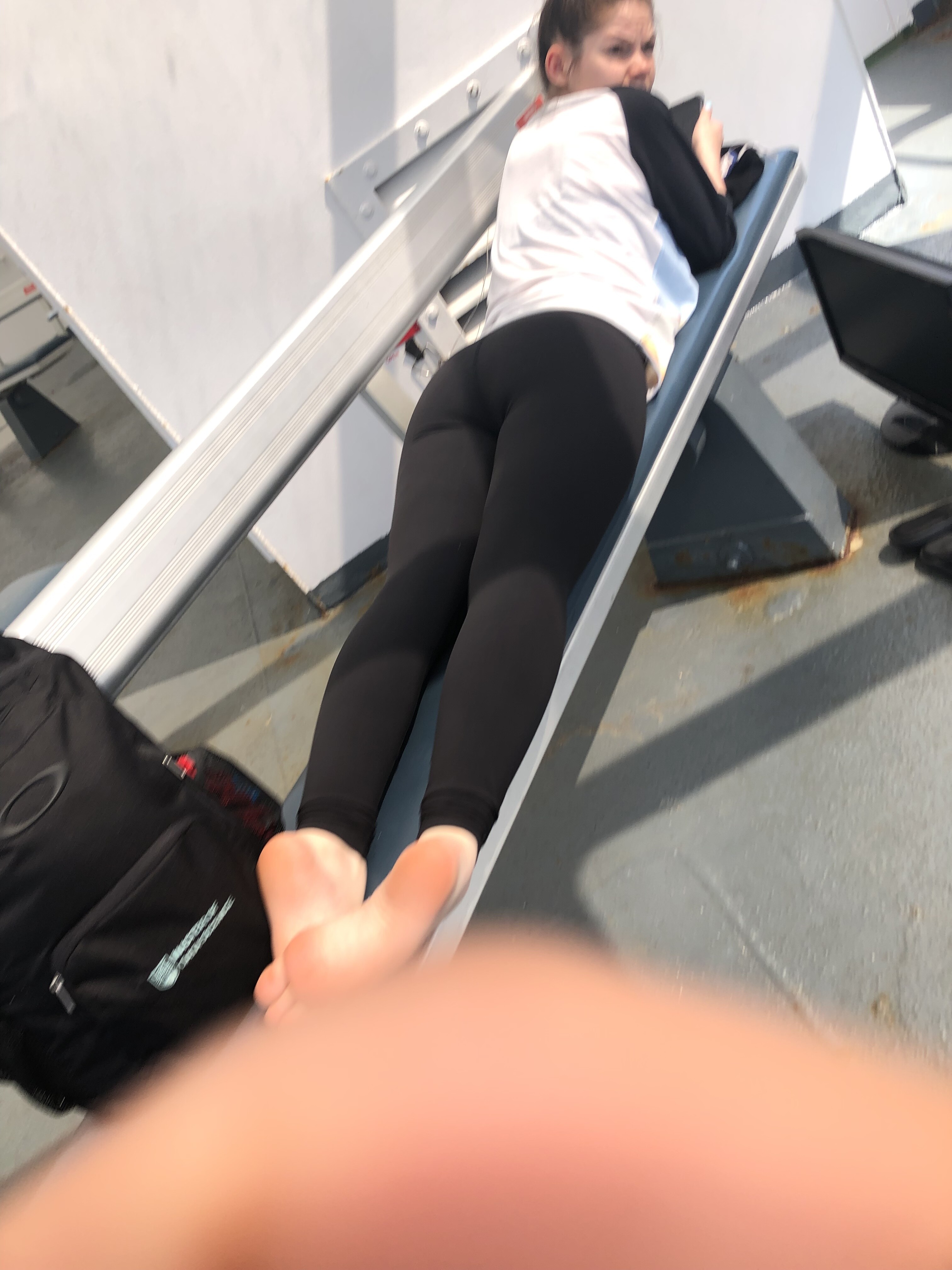 Feet in ass