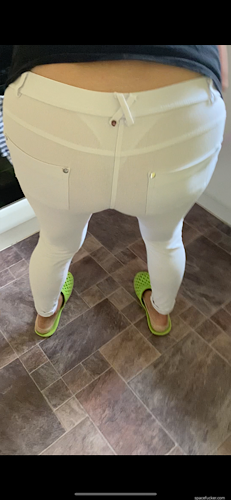 NEIGHBOURS SEE THROUGH WHITE JEANS! WHITE THONG BEND OVER - Spandex,  Leggings & Yoga Pants - Forum