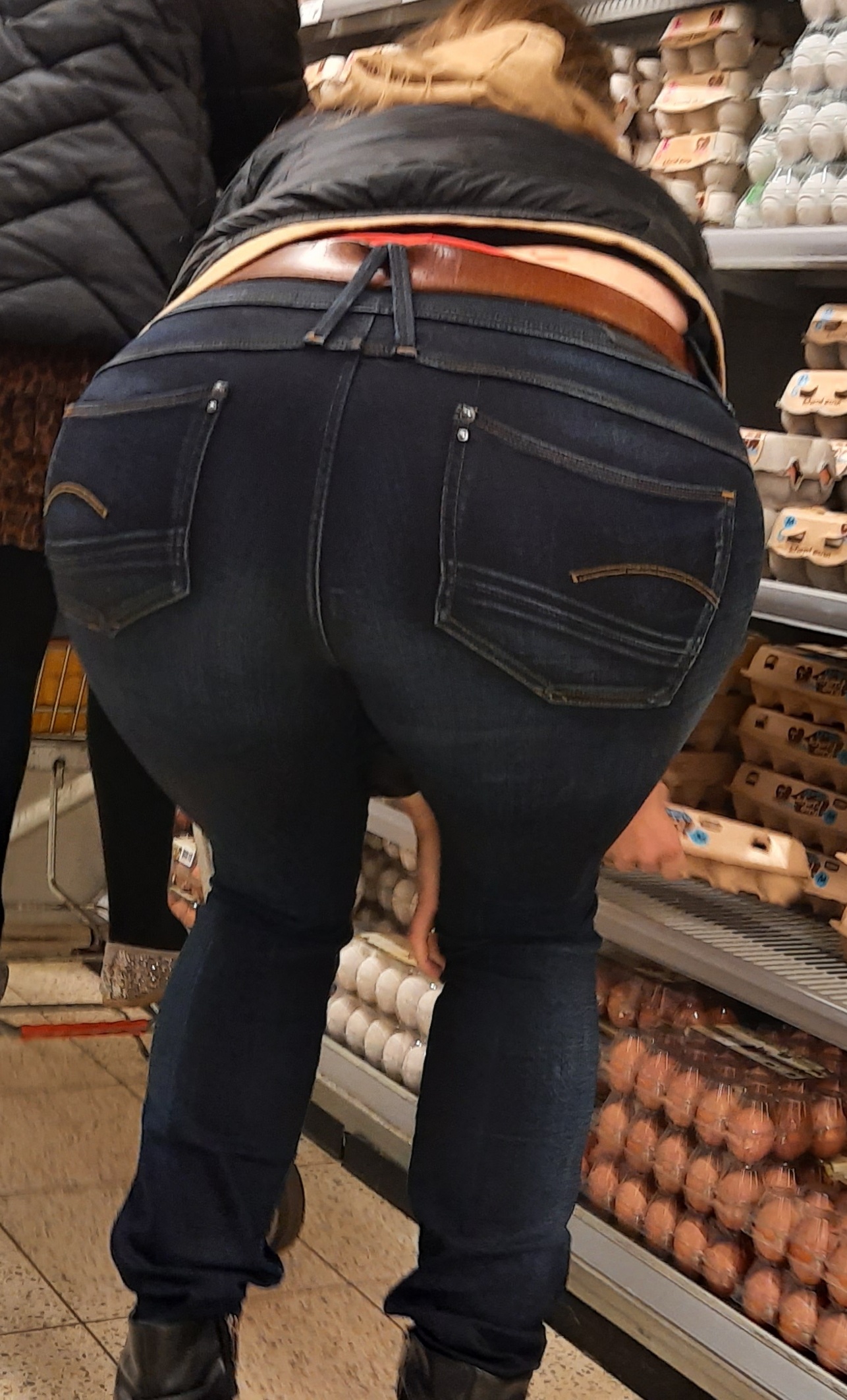 Bending Over In Store Tight Jeans For