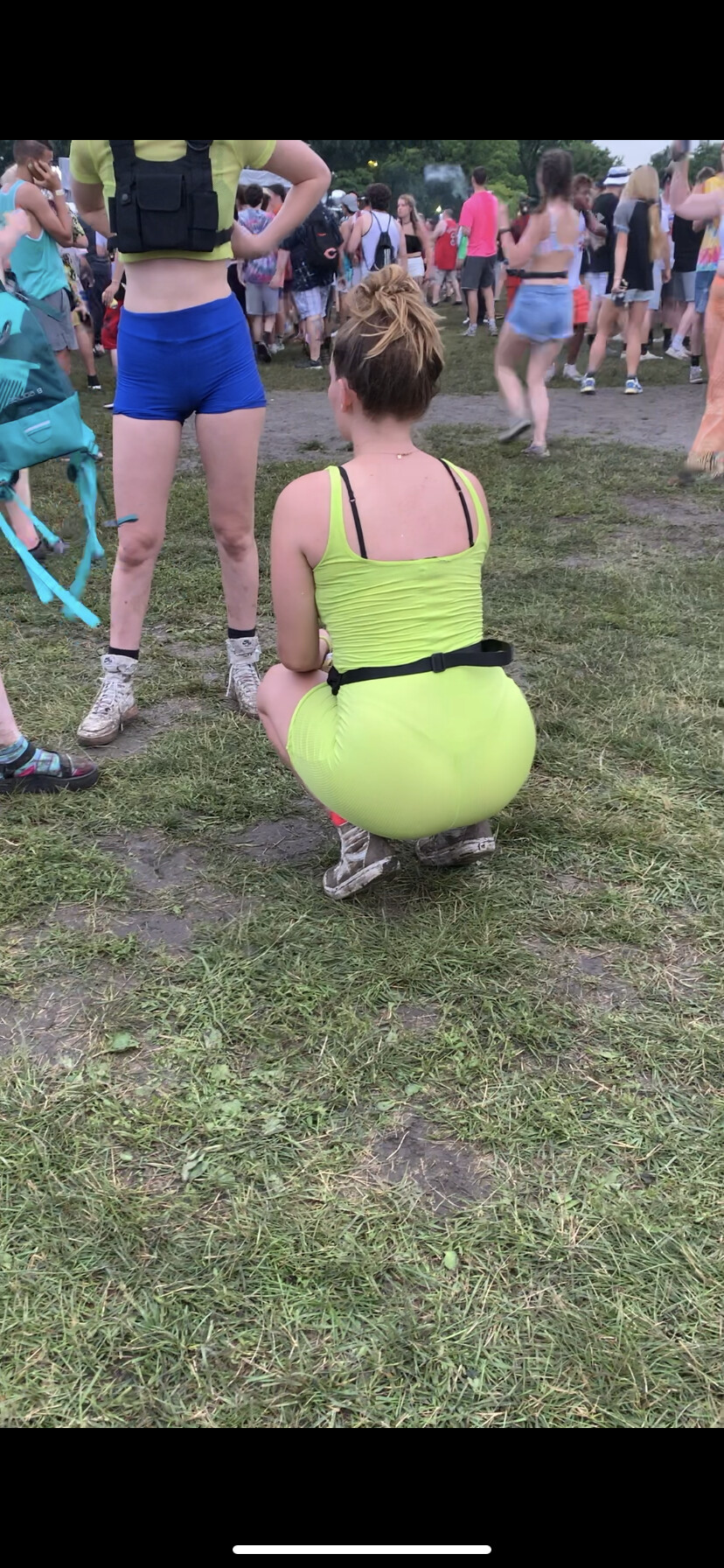 Gorgeous Pawg In See Though Green Rave Dress, Caught By -1530