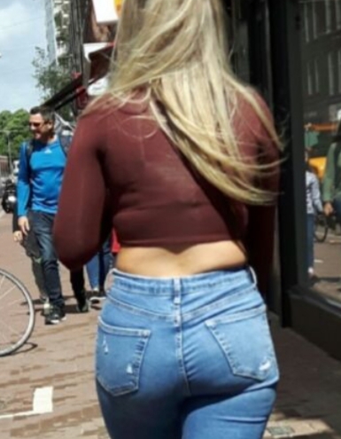 Blonde Tight Jeans