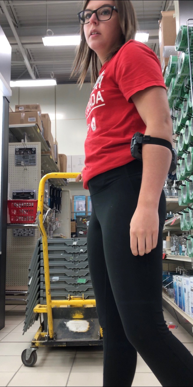 Teen At Work In Her Leggings Spandex Leggings Yoga Pa