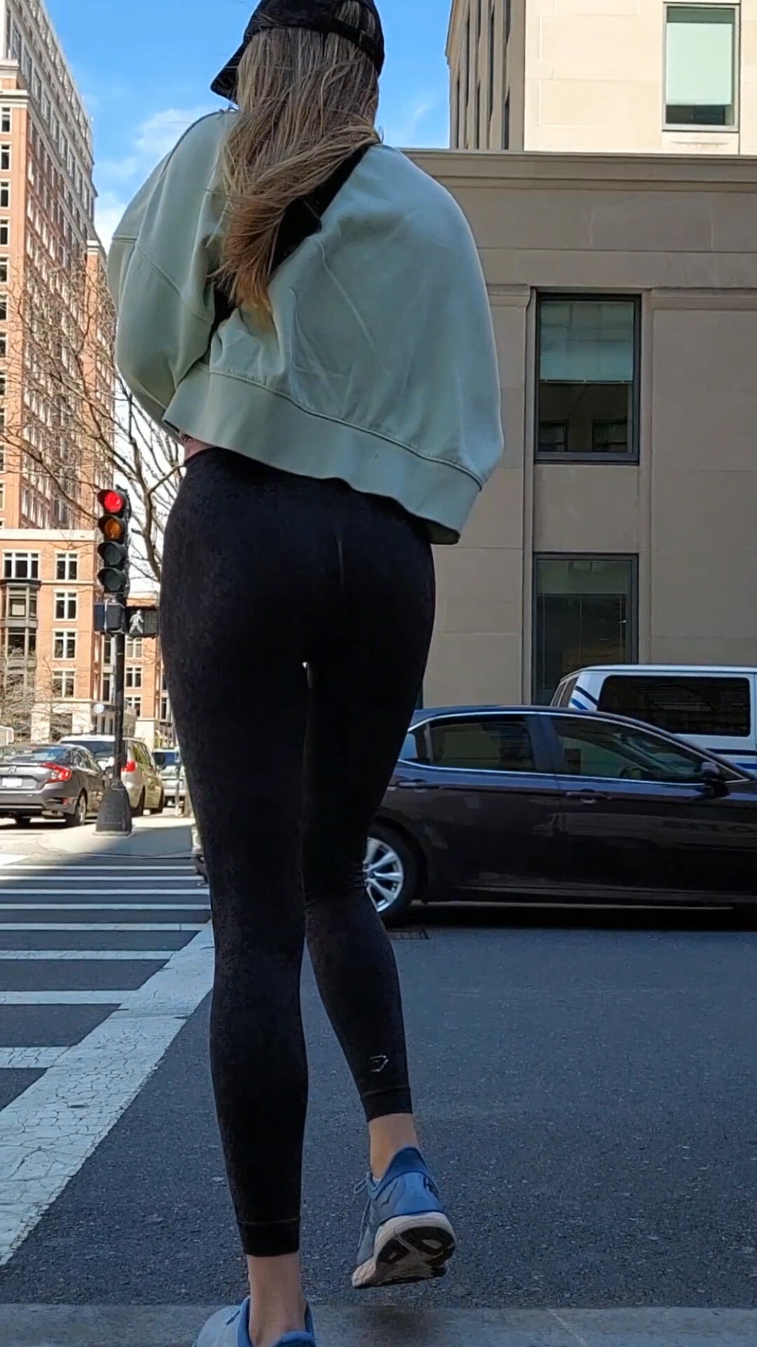 VIdeo - Black leggings, tall blonde part 3 - Spandex, Leggings & Yoga ...