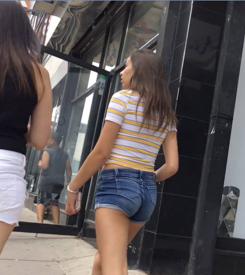 Teen In Tight Top And Shorts Short Shorts And Volleyball