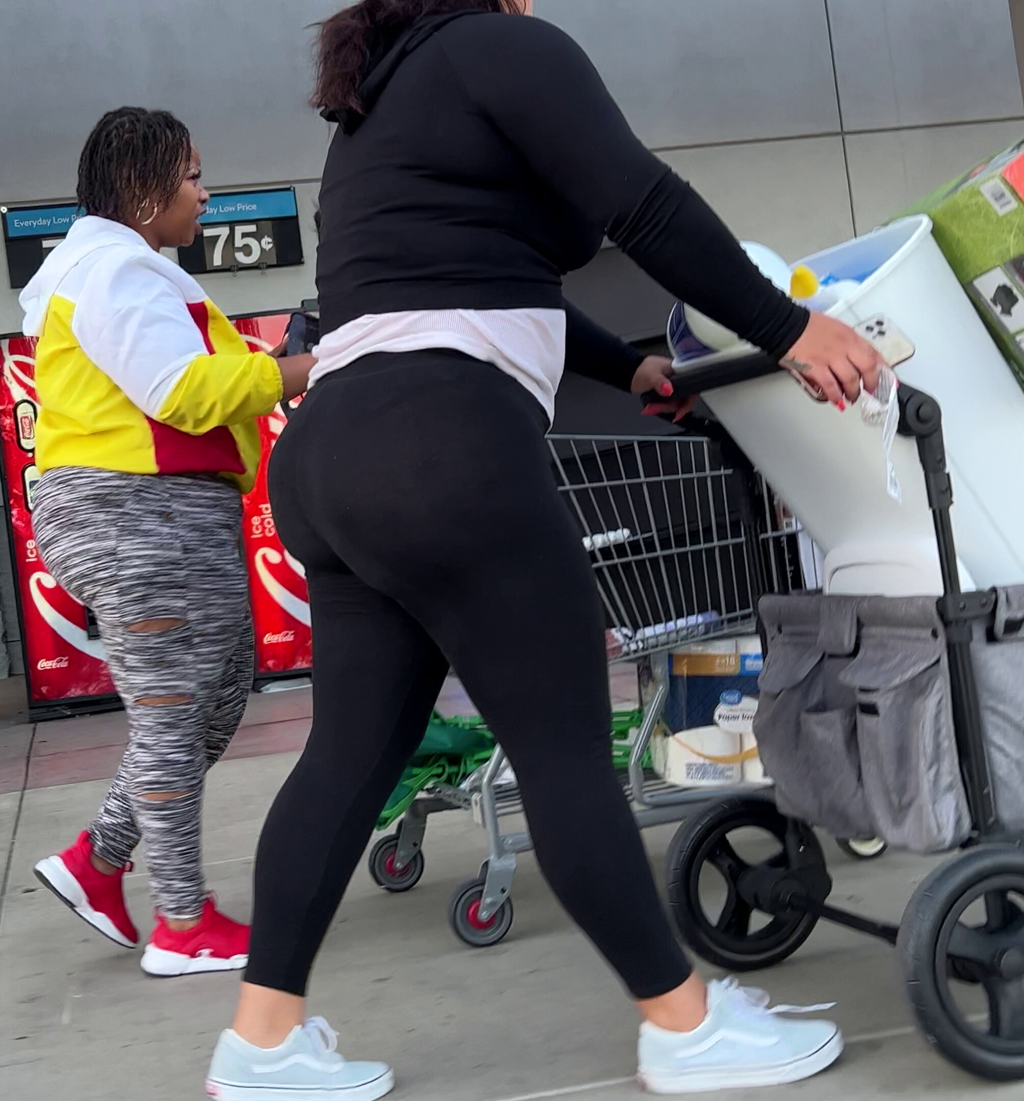 Chubby Latina Milf Booty See Through Leggings - Spandex, Leggings