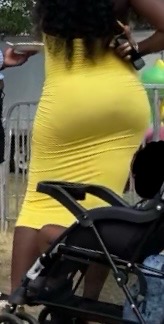 Irresistible Big Booty Black Milf in Tight Dress at the Fair - ass - Forum