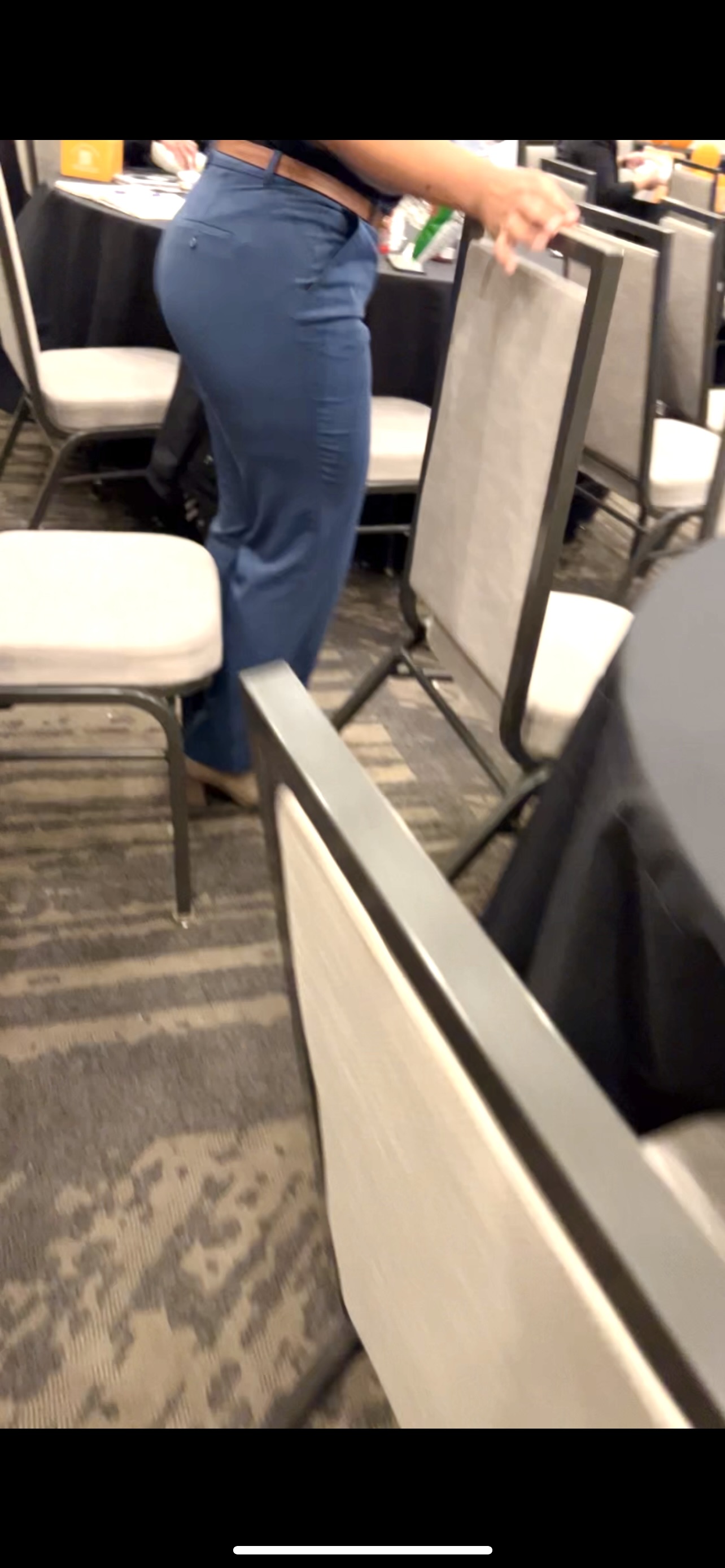 Bend Over BIG ASS Latina Business Woman In Tight Pants + Bonus Shots