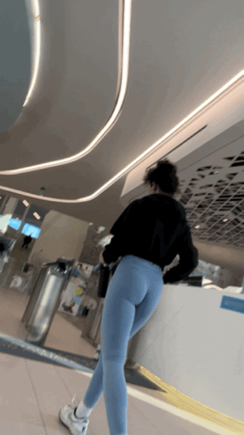 Tight College Latina Ass in leggings (VPL & Face shots) - Spandex