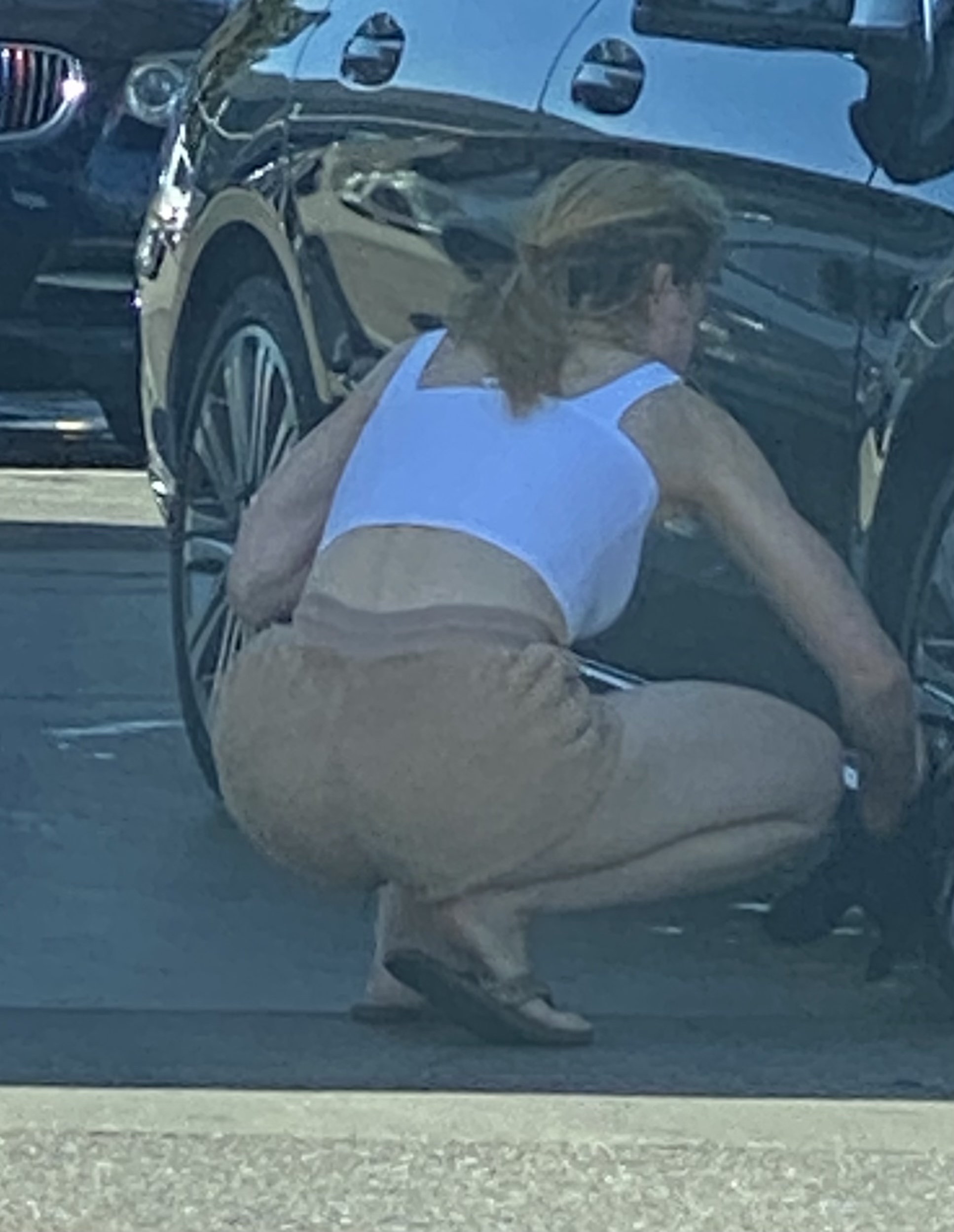 Sexy ass blonde milf fully bent over cleaning her car in short shorts with  ass hanging out - Short Shorts & Volleyball - Forum