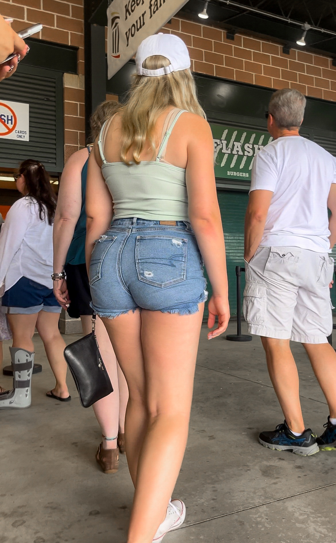 Blonde tight phat ass in Jean shorts! - ass - Forum