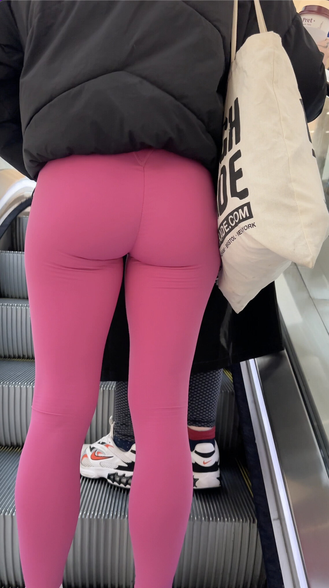 Hot pink leggings in the mall spandex leggings yoga pants forum