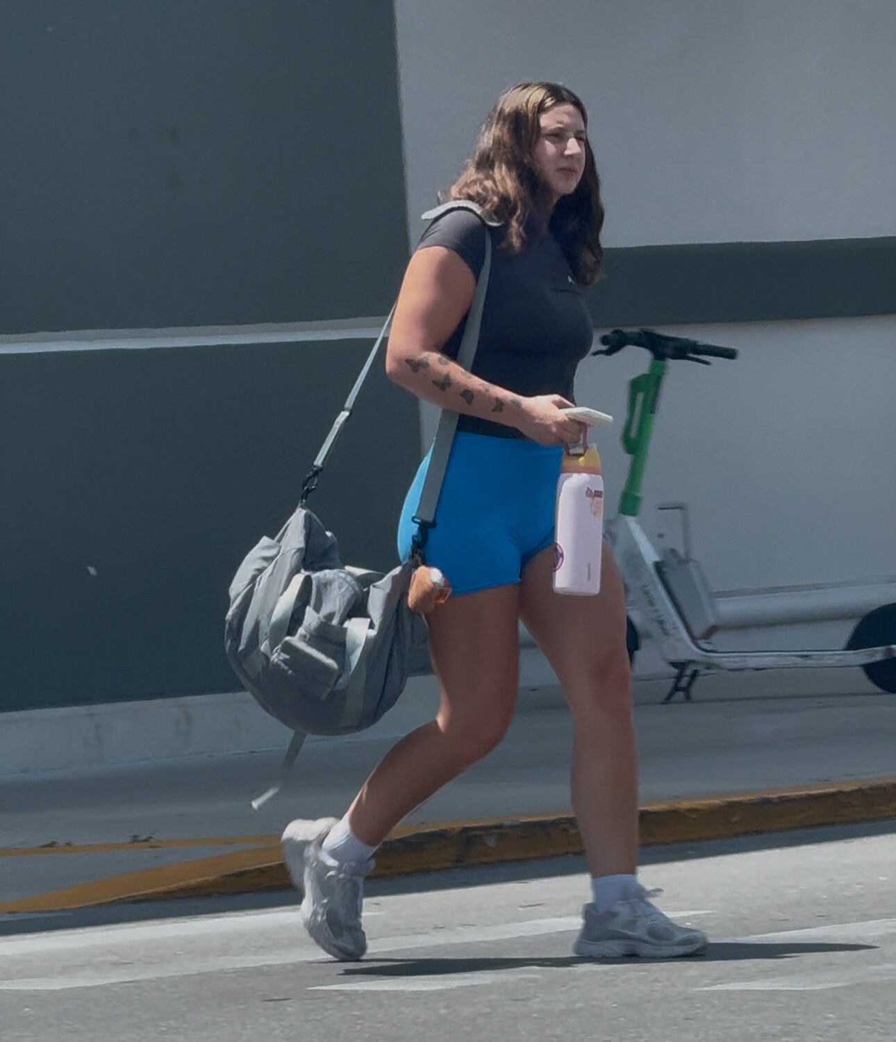 PAWG in blue DEFYNE takes her top off! (Oc) - Short Shorts & Volleyball