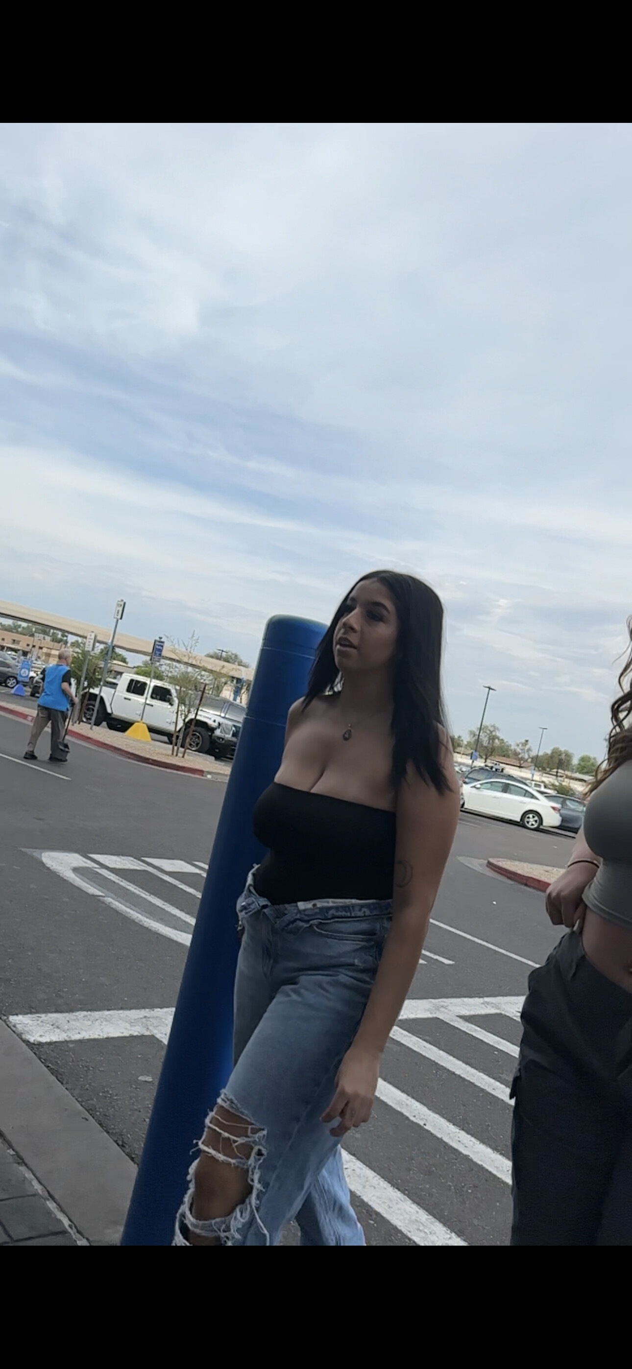 Latina showing boobs