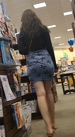 teen nerd hiding ass in skirt (32)